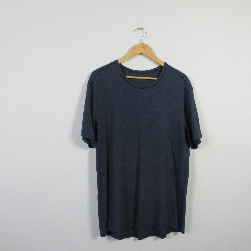 Lululemon 5 Year Basic Tee XL Men Blue Everyday Stretch Comfort Athleisure 206